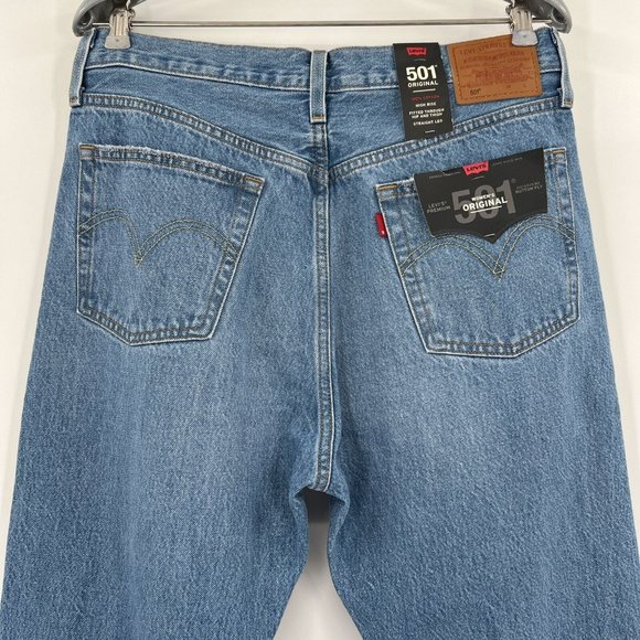 Levi's Women's Premium 501 High Rise Straight Jean Distressed Athens Crown 30x30 - Picture 9 of 10